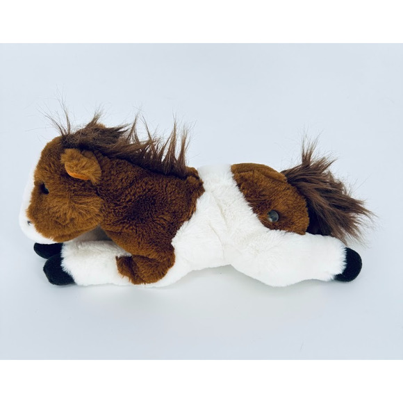 FAO SCHWARZ Brown & White PINTO HORSE 14" Plush Stuffed Animal Toy - Picture 1 of 10